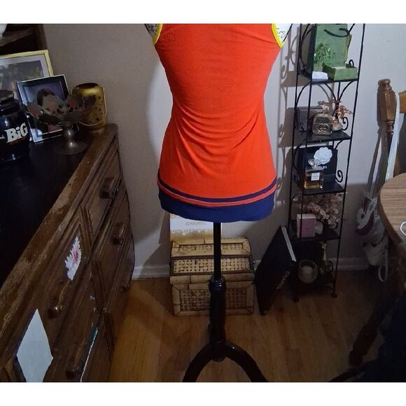 CHANEL Orange Tank Top with Navy and Yellow Accents Size 36 EURO - Picture 7 of 16